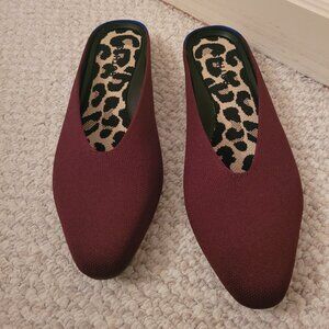 NWOT Rothy’s Black Cherry Almond Demi Slip On Mule, Size 11
